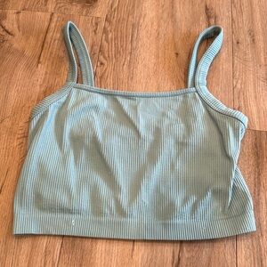 I’m selling a blue cropped athletic tanktop